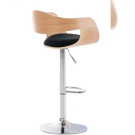 CLP 2er Set Barhocker Kingston Stoff natura/schwarz