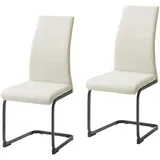 Hti-Living Schwingstuhl SallyP Kunstleder beige 2er Set