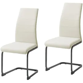 Hti-Living Schwingstuhl SallyP Kunstleder beige 2er Set