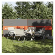 vidaXL Camping-Windschutz Grau und Orange 344x120 cm Wasserdicht