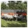 vidaXL Camping-Windschutz Grau und Orange 344x120 cm Wasserdicht