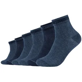 Mustang Casual Bio-Baumwolle Sneakersocken 6er Pack Jeans Mix 43-46