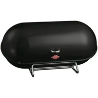 Wesco Breadboy schwarz, B:44,3cm H:21cm, Lebensmittelaufbewahrungsbehälter, Brotkasten, klapperfreier Schwenkdeckel / Lüftungslöcher / Griff