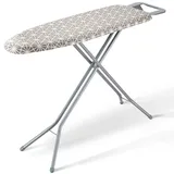 Vevor Bügelbrett Dampfbügelbrett Dampfbügeltisch mit Bügeleisenablage, 4 Schichten Klappbarer Bügeltisch 1100 x 334 mm Bügelfläche, 7 Höhenverstellbar 715–915 mm 20 kg Belastbar Beige