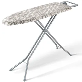 Vevor Bügelbrett Dampfbügelbrett Dampfbügeltisch mit Bügeleisenablage, 4 Schichten Klappbarer Bügeltisch 1100 x 334 mm Bügelfläche, 7 Höhenverstellbar 715–915 mm 20 kg Belastbar Beige