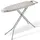 Vevor Bügelbrett Dampfbügelbrett Dampfbügeltisch mit Bügeleisenablage, 4 Schichten Klappbarer Bügeltisch 1100 x 334 mm Bügelfläche, 7 Höhenverstellbar 715–915 mm 20 kg Belastbar Beige