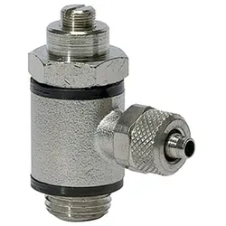 Drosselventil, beidseitige Drosselung Schnellverschraubung M5, Schlauch 4/2,5