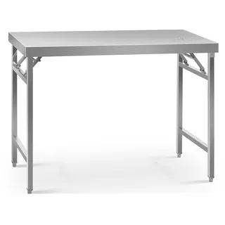 Royal Catering Edelstahl-Arbeitstisch - ECO - 60 x 120 cm - 200 kg - klappbar -