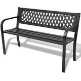 vidaXL Gartenbank 118 x 50 x 75 cm schwarz