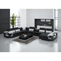 aea Designer Sofa Couch Ecksofa mit Hocker Polster Garnitur Wohnlandschaft U-Form