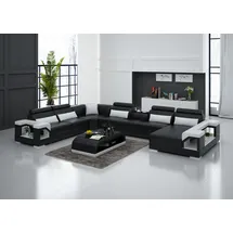aea Designer Sofa Couch Ecksofa mit Hocker Polster Garnitur Wohnlandschaft U-Form