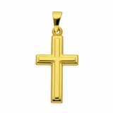 Adelia ́s Kettenanhänger Kreuzanhänger 333 Gold (8K), Goldanhänger Kreuz goldfarben