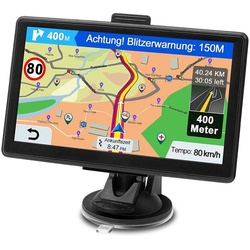 GelldG Navigationsgeräte für Auto PKW KFZ LKW Navi 7 Zoll GPS Navigation PKW-Navigationsgerät schwarz