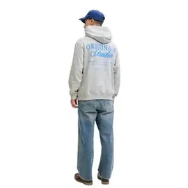 JACK & JONES Hoodie Grau/Weiß XXL
