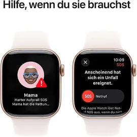 Apple Watch Series 10 GPS 42 mm Aluminiumgehäuse roségold Sportarmband blassrosa S/M