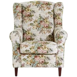 Max Winzer Ohrenbackensessel Lorris Baumwolle/Polyester 79 x 92 x 88 cm Rosa