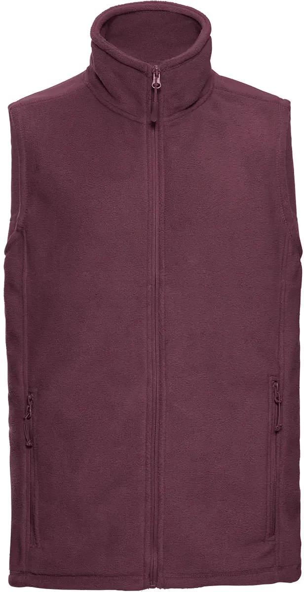 Russell Fleece Weste, burgundy, M