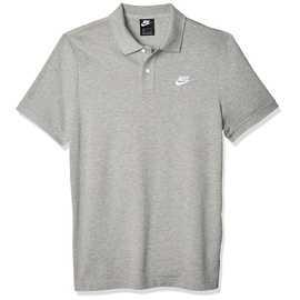 Nike Herren Sportswear Polo Shirt, Dark Grey Heather/White, XL