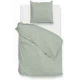 Zo Home Bettwäsche "Satinado", grün (foam grün), B/L: 135cm x 200cm, 1 Stk., 1 Stk., Mako-Satin, B/L: 80cm x 80cm, 1 Stk., Mako-Satin, Obermaterial: 100% Baumwolle, Bettwäsche, aus 100% Baumwolle, hochwertige Mako-Satin