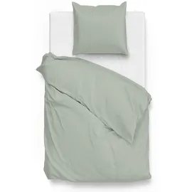 Zo Home Bettwäsche "Satinado", grün (foam grün), B/L: 135cm x 200cm, 1 Stk., 1 Stk., Mako-Satin, B/L: 80cm x 80cm, 1 Stk., Mako-Satin, Obermaterial: 100% Baumwolle, Bettwäsche, aus 100% Baumwolle, hochwertige Mako-Satin