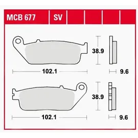 TRW Bremsbelagsatz, Scheibenbremse MCB677SV
