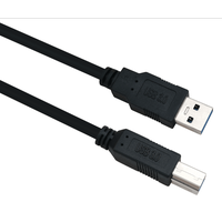 Helos Anschlusskabel, USB 3.0 A Stecker/B Stecker, 1,0m, schwarz