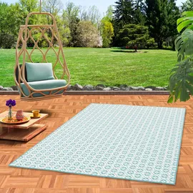 Snapstyle In-, und Outdoor Teppich Beidseitig Cape Cod Türkis, 80x240cm