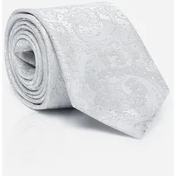 Krawatte MONTI "LAPO", Damen, silber mit paisley, muster, Viskosemischung, Krawatten, mit edlem Paisley-Muster – ideal für den Bräutigam