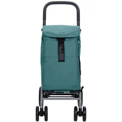 CARLETTEinkaufstrolley Einkaufswagen Klappbar Grocery Trolley Shopping Cart 53 l, Kühltasche 10L, eine Große Kapazität von 25 kg, Für Einkaufen-Dunkelcyan