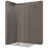 doporro Luxus Duschwand Duschabtrennung Bremen2K 140x200 Walk-In Dusche 10mm ESG-Sicherheitsglas Klarglas inkl.