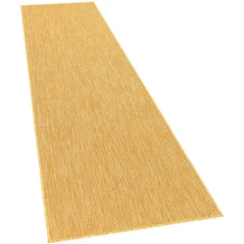 Paco Home Outdoorteppich, Gelb, Textil, Rechteckig, 80x250 cm, strapazierfähig, für Terrasse Küche