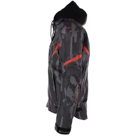 Rusty Stitches Dylan Jacke - Dunkelgrau/Hellgrau/Rot / XL