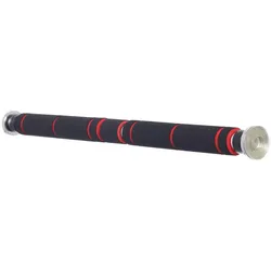 matatasports by ZWILLINGSHERZ Klimmzugstange Handpolster Türreck-Stange ohne Schrauben Reckstange Türrahmen Sport Heimtrainer 61-100 cm Fitness-Stange Edelstahl Schwarz/Rot - One-Size