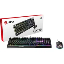 MSI VIGORGK30COMBOUS Tastatur QWERTY UK International schwarz, RGB)