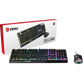MSI VIGORGK30COMBOUS Tastatur QWERTY UK International schwarz, RGB)