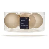 Kaemingk Weihnachtskugeln Glas 8cm 4 Stück - glänzend Christbaumkugeln Weihnachtsbaumkugeln Groß Christbaumschmuck Weihnachtsbaumschmuck Deko Perle transparent