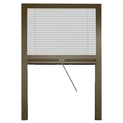 Plissee-Moskitonetz im universellen reduzierbaren Kit Melodie für vertikales Fenster 135x160 Bronze