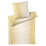 ELEGANTE Bettwäsche "Silhouette", gelb (honiggelb), B/L: 155cm x 220cm, 1 Stk., 1 Stk., Jersey, B/L: 80cm x 80cm, 2 Stk., Jersey, Obermaterial: 100% Baumwolle, Bettwäsche, Bettwäsche, angenehmes Hautgefühl