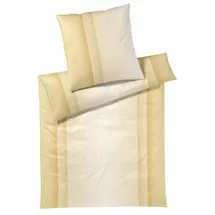 ELEGANTE Bettwäsche "Silhouette", gelb (honiggelb), B/L: 155cm x 220cm, 1 Stk., 1 Stk., Jersey, B/L: 80cm x 80cm, 2 Stk., Jersey, Obermaterial: 100% Baumwolle, Bettwäsche, Bettwäsche, angenehmes Hautgefühl