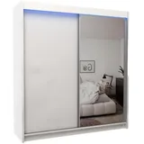 altdecor Schiebetürenschrank Parti 200 x 216 x 61 cm Weiß