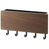Wandmontierter Schlüsselhalter Mit 5 Haken, Kleiner Schlüsselhalter Aus Holz, Ideal Für Eingangsbereich, Flur, Küche Oder Büro (braun)