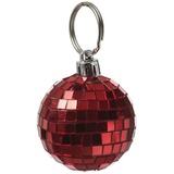 MARELIDA Weihnachtsbaumschmuck Discokugel Spiegelkugel Baumkugel D: 5cm rot