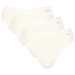 Sloggi Damen Tai-Slips, 3er Pack - GO Daily Cotton Tai 3P, Unterhose, Stretch-Baumwolle Weiß M