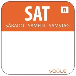 Gastronoble Lebensmitteletiketten Samstag farbcode orange | 1000 St. | 2,4x2,4cm