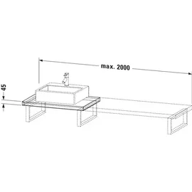 Duravit L-Cube Konsole Weiß Matt Dekor