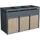 Estexo Mülltonnenbox 3 Türen 120 x 80 x 110 cm anthrazit