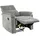 luma-home Relaxsessel 15126 Velours 78 x 100 x 90 cm Grau mit halbautomatischer Relaxfunktion