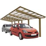 Ximax Alu Doppelcarport Linea Typ 110 Bronze 273 x 983 cm Sonderfertigung