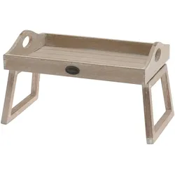 WellHome Klappbares Bett-Tablett aus Holz in Braun