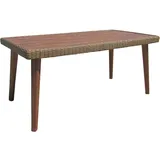 Garden Pleasure Carson Gartentisch 160 x 90 x 75 cm braun